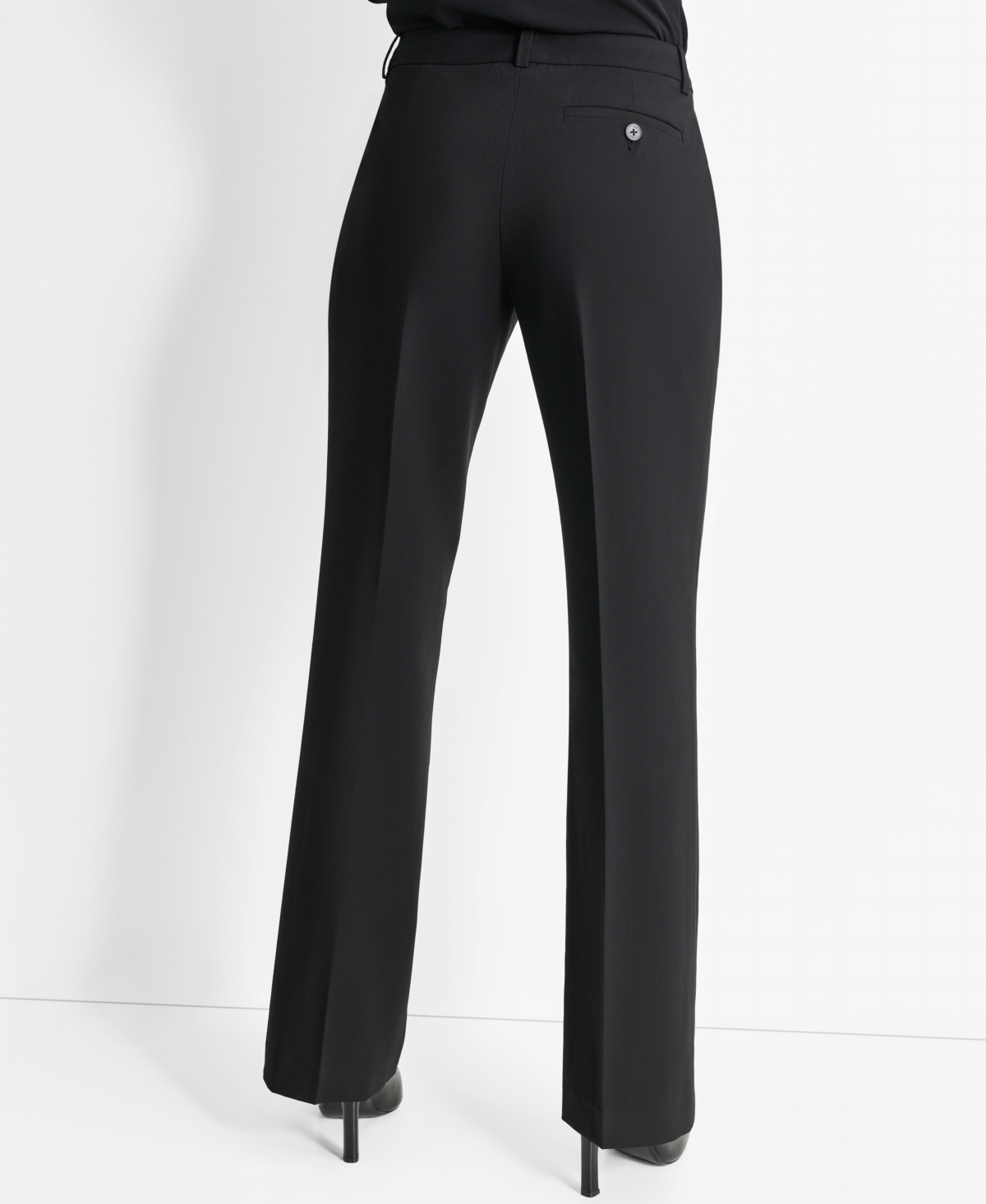 Dkny Womens Rayon Dress Pants In Black