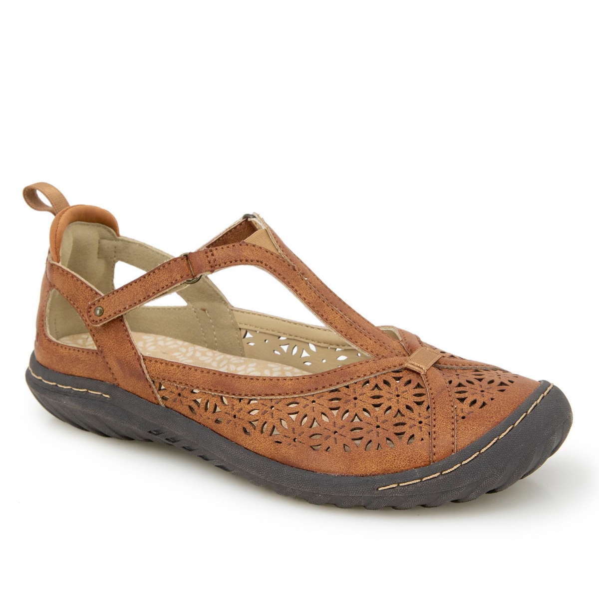 Jbu Women's Daffodil Mary Jane T-Strap Flats