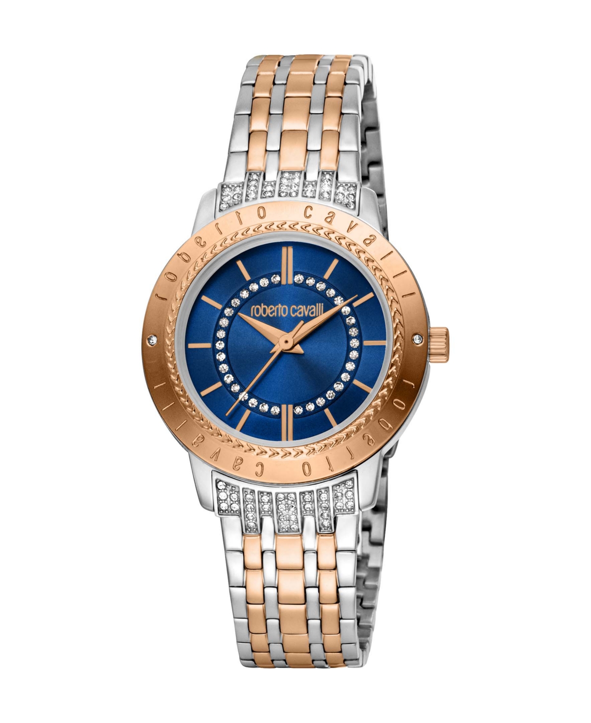 ROBERTO CAVALLI WOMEN'S QUARTZ TWO-TONE STAINLESS STEEL WATCH 32MM 