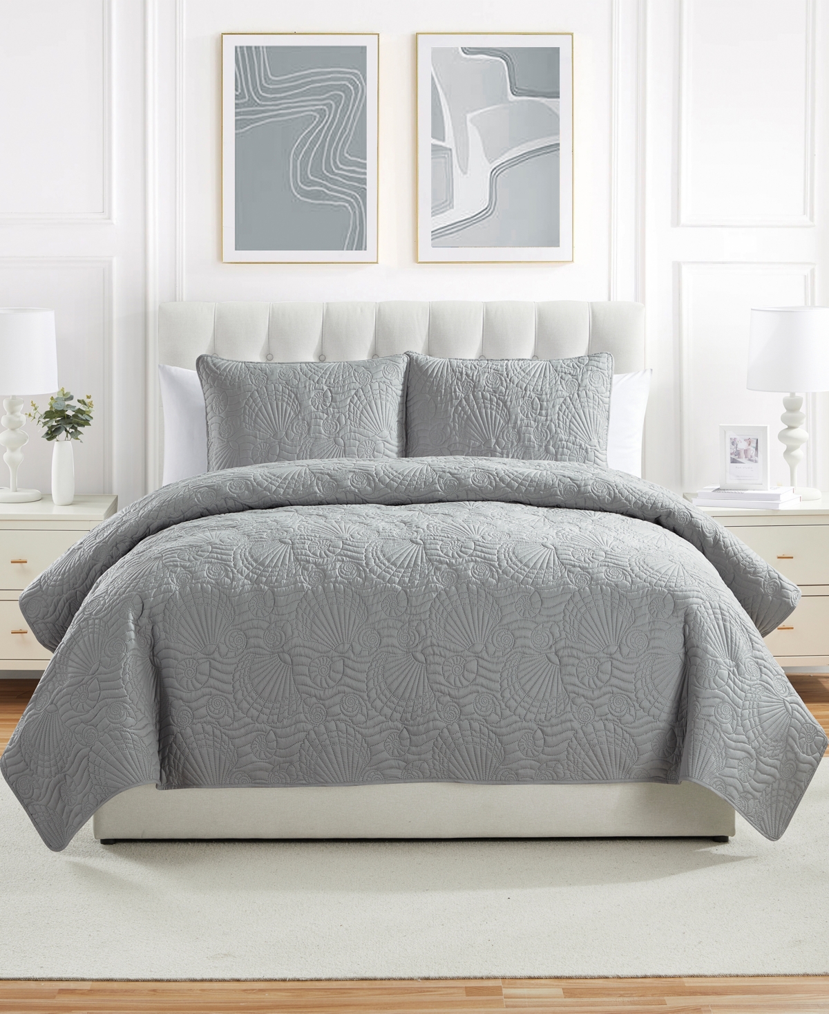 VCNY HOME OCEAN 3-PIECE QUILT SET, KING 