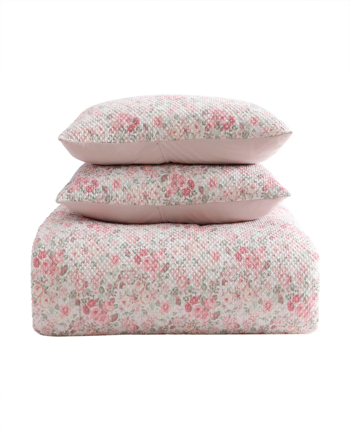 Shop Laura Ashley Quartet 6 Piece Comforter Set, Twin In Pink,green