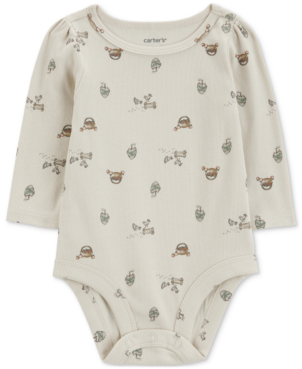 Carter's Baby GirlJumper Dress, Printed Bodysuit & Footed Tights, 3 Piece Set - Denim