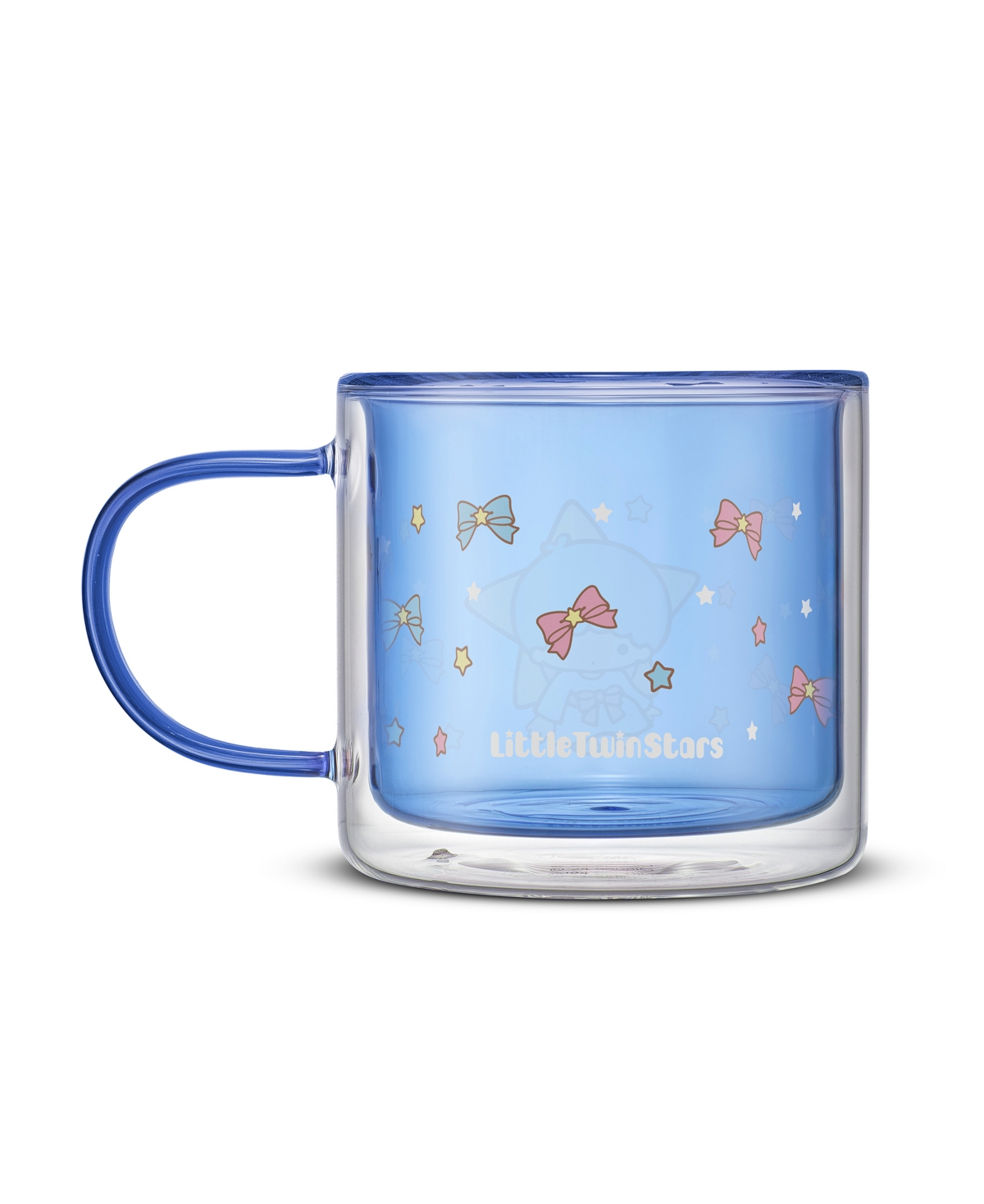 JOYJOLT HELLO KITTY AND FRIENDS LITTLETWINSTARS DOUBLE WALL COFFEE MUGS, SET OF 2 