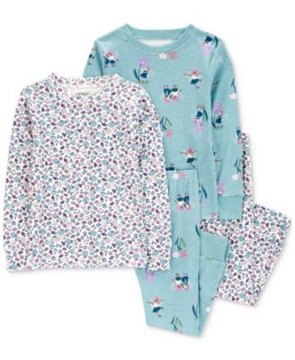 Carter's 4pc Kid Girl Snowy Nights Cotton Pajama Set main image 0