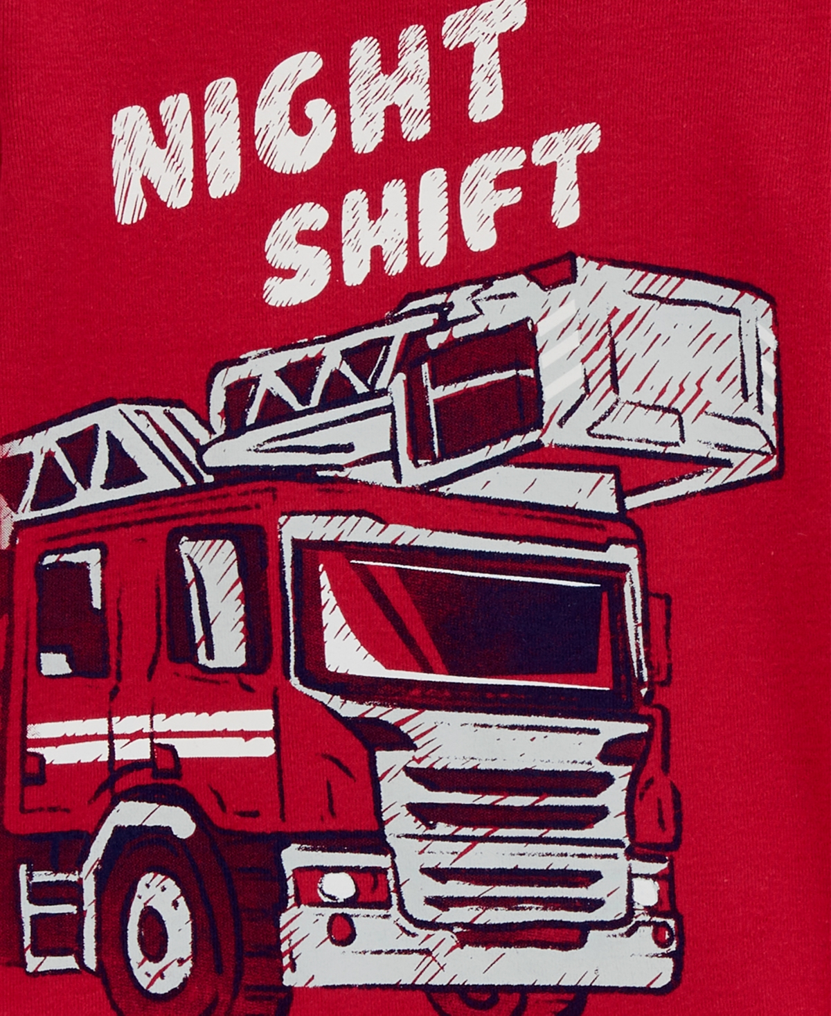 Carter's Toddler Boys Firetruck-Print 100% Snug-Fit Cotton Pajamas, 4 Piece Set