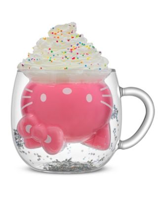 Hello Kitty 50th Anniversary Limited Edition 3D Double Wall Glass Mug