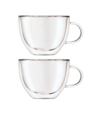 OGGI Set of 2, 16oz Double Wall Glass Coffee Cups - Macy's