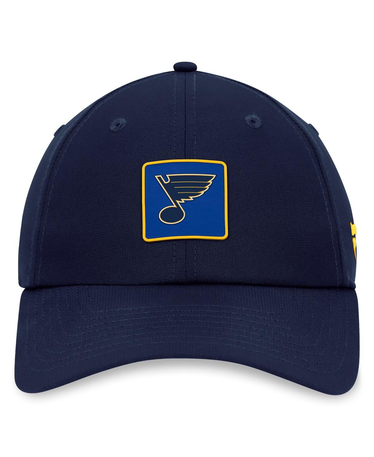 Fanatics Men's Navy St. Louis Blues Authentic Pro Rink Adjustable Hat In Navy,gold