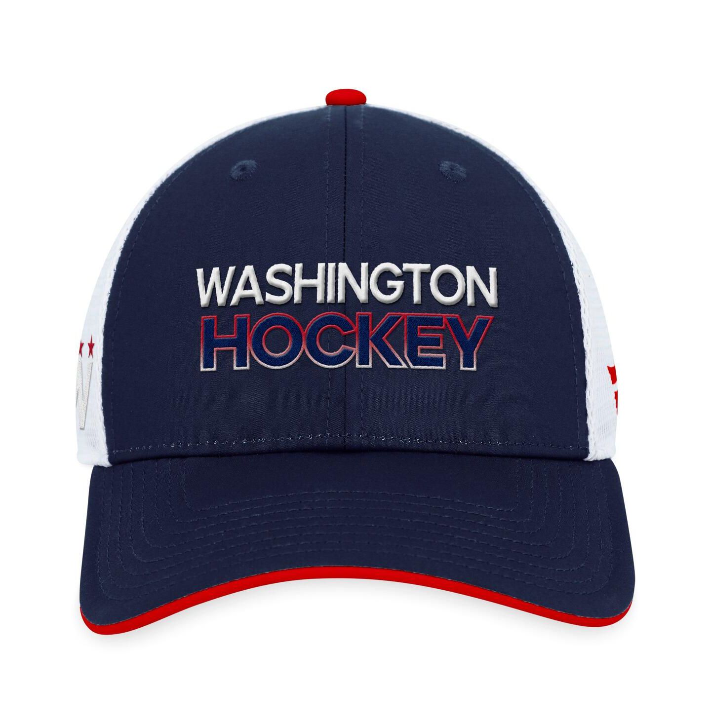Мужские головные уборы Fanatics Navy Washington Capitals Authentic Pro Alternate Jersey Trucker Adjustable Hat — фото 3