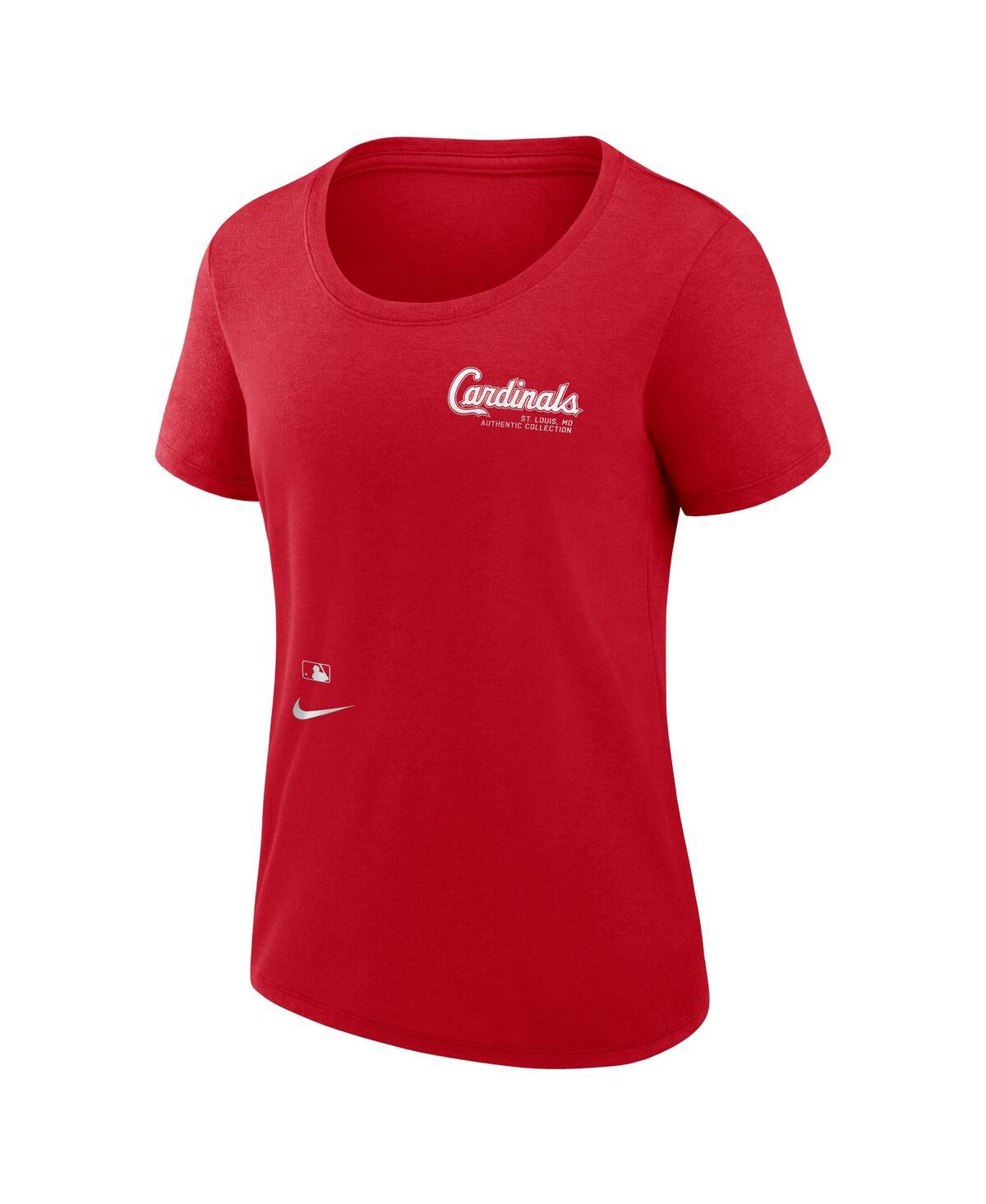 Nike Women's Red St. Louis Cardinals Authentic Collection Performance Scoop Neck T-shirt In Red