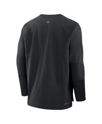 Men's Black Miami Marlins Authentic Collection Player Performance Pullover Sweatshirt