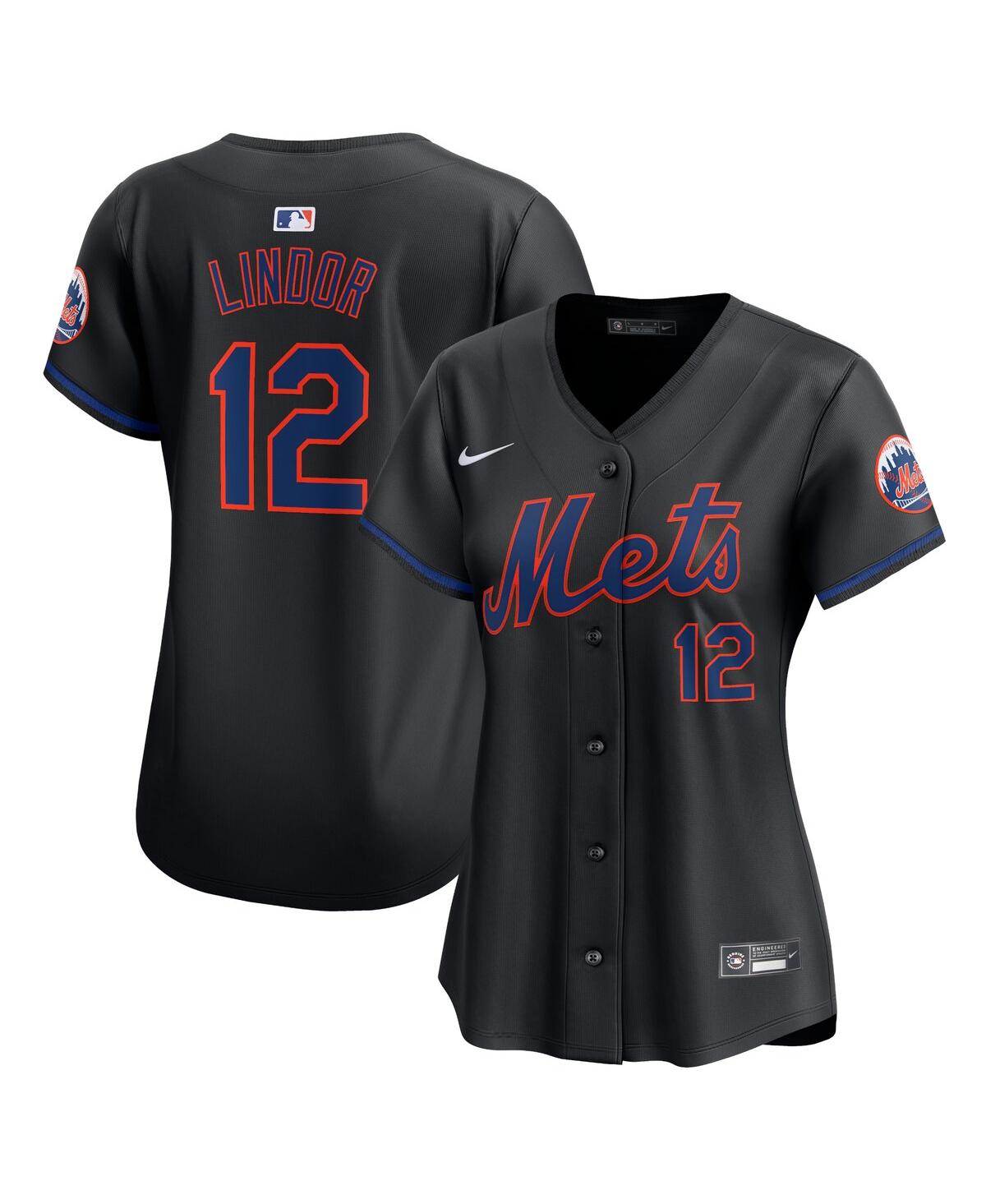 Women's Francisco Lindor Black New York Mets Alternate Limited Player Jersey - Black
