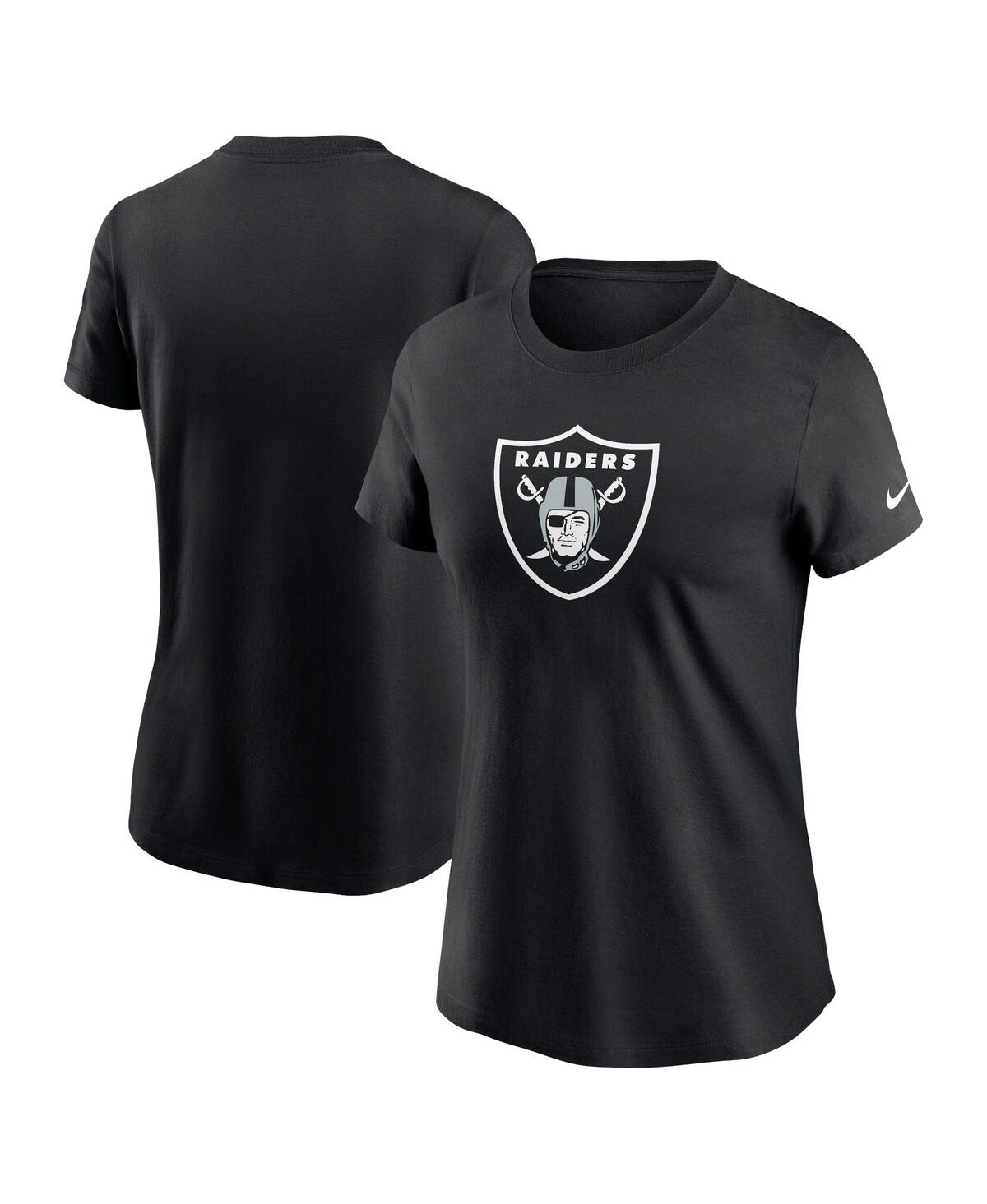 Nike Women's Black Las Vegas Raiders Primary Logo T-shirt In Black