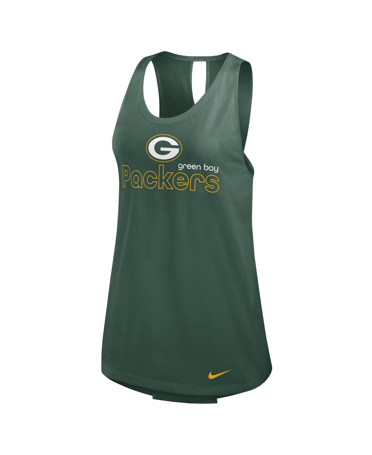 Nike Women's Green Green Bay Packers Plus Size Performance Tank Top In Green