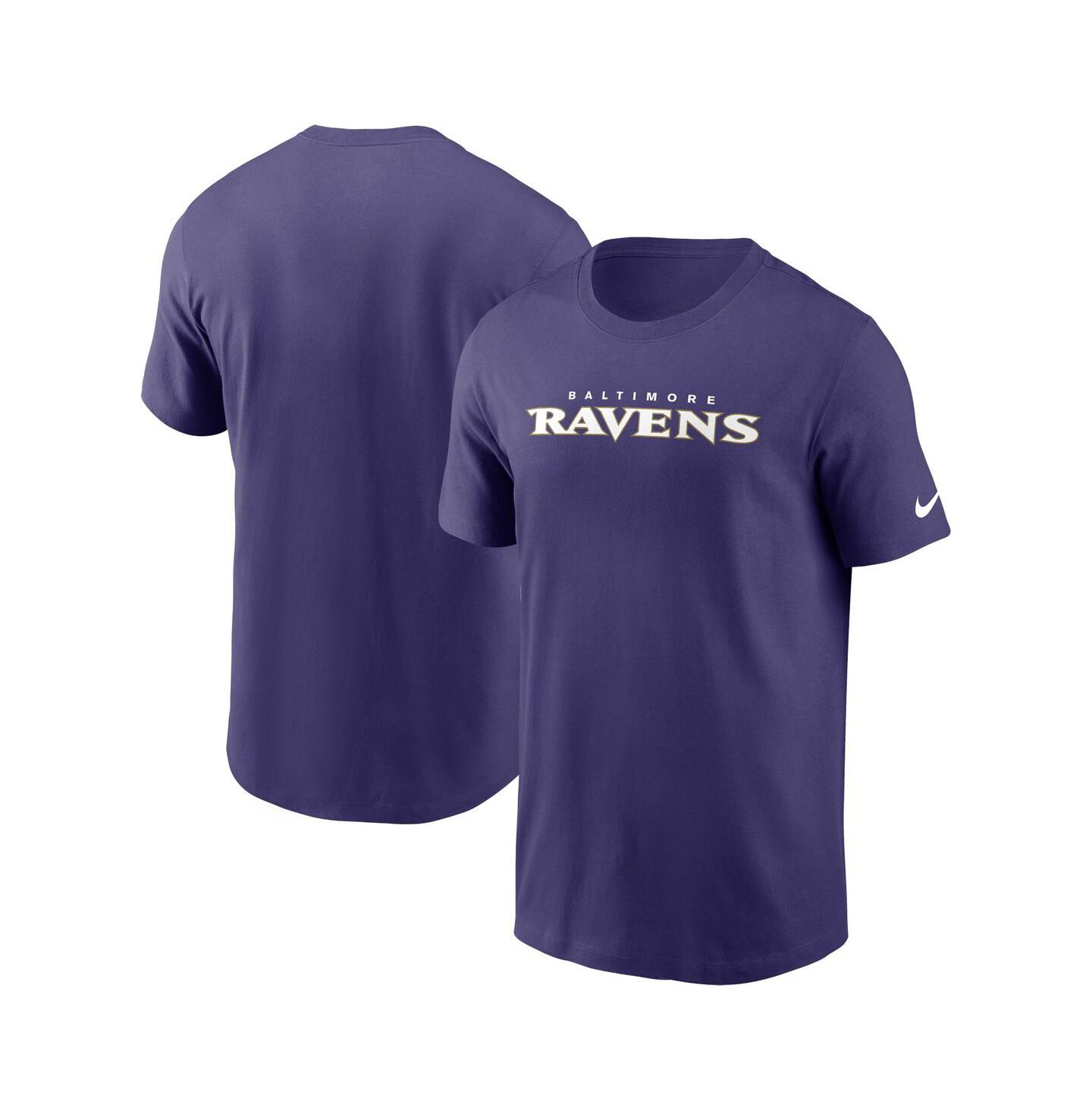 Мужская футболка Nike Purple Baltimore Ravens Primetime Wordmark Essential — фото 1