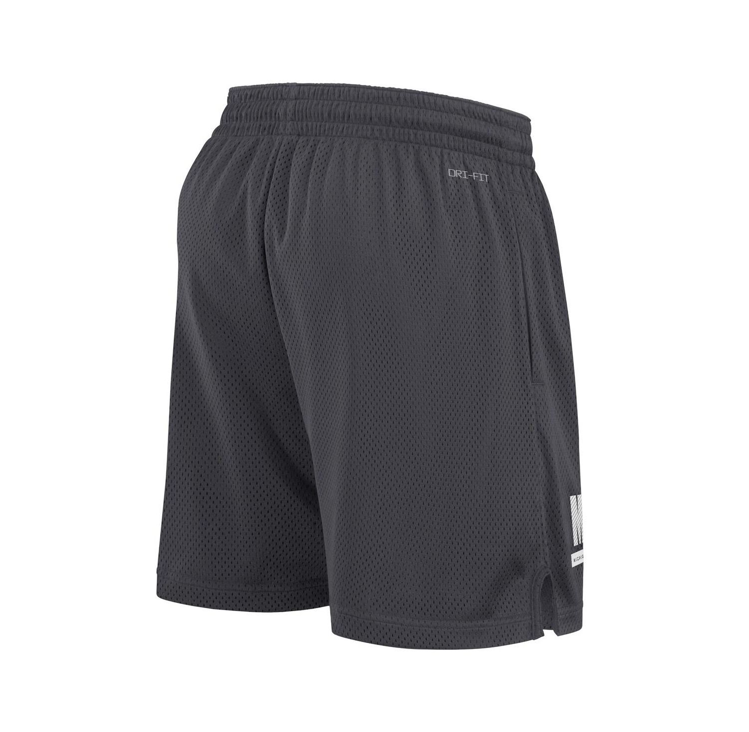 Men's Anthracite Michigan State Spartans 2024 Sideline Mesh Shorts