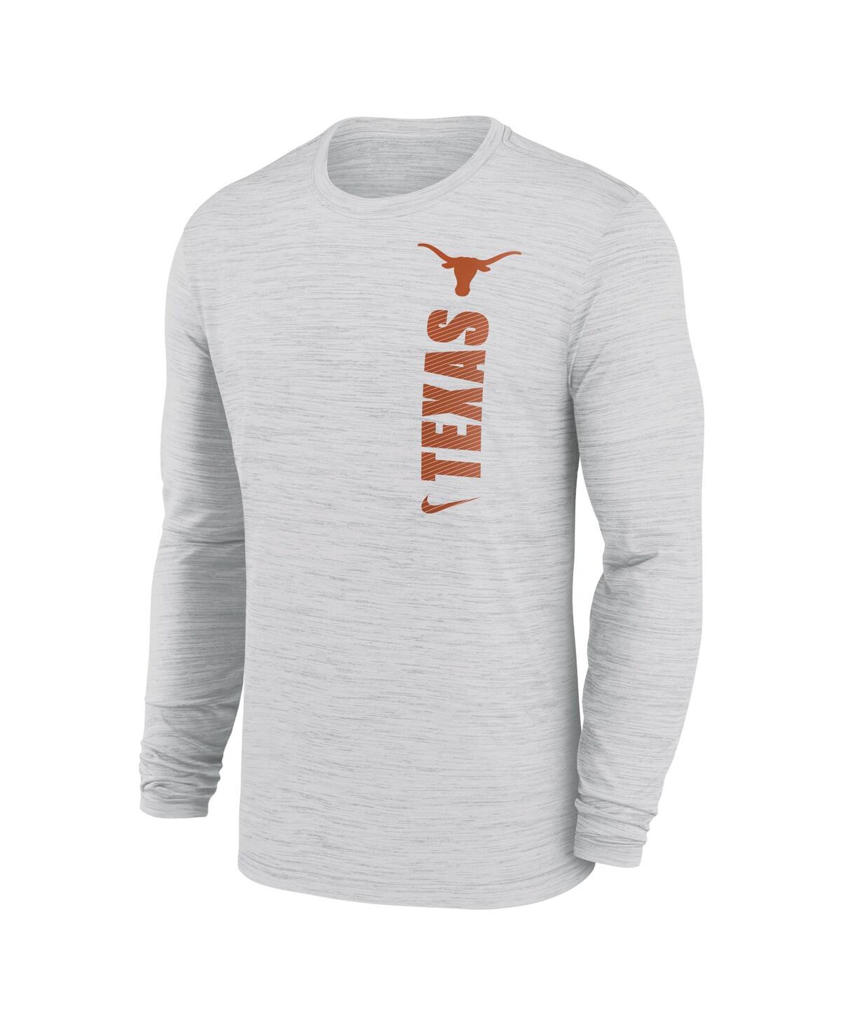 Nike Men'sTexas Longhorns 2024 Sideline Velocity Performance Long Sleeve T-Shirt - White