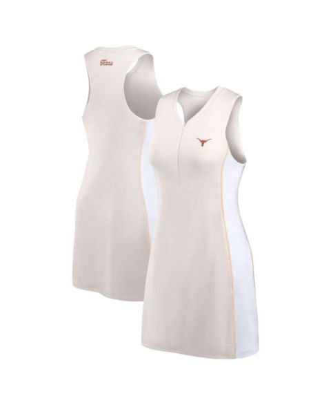 Женское платье Fanatics White Texas Longhorns Studio Boost Athletic Half-Zip