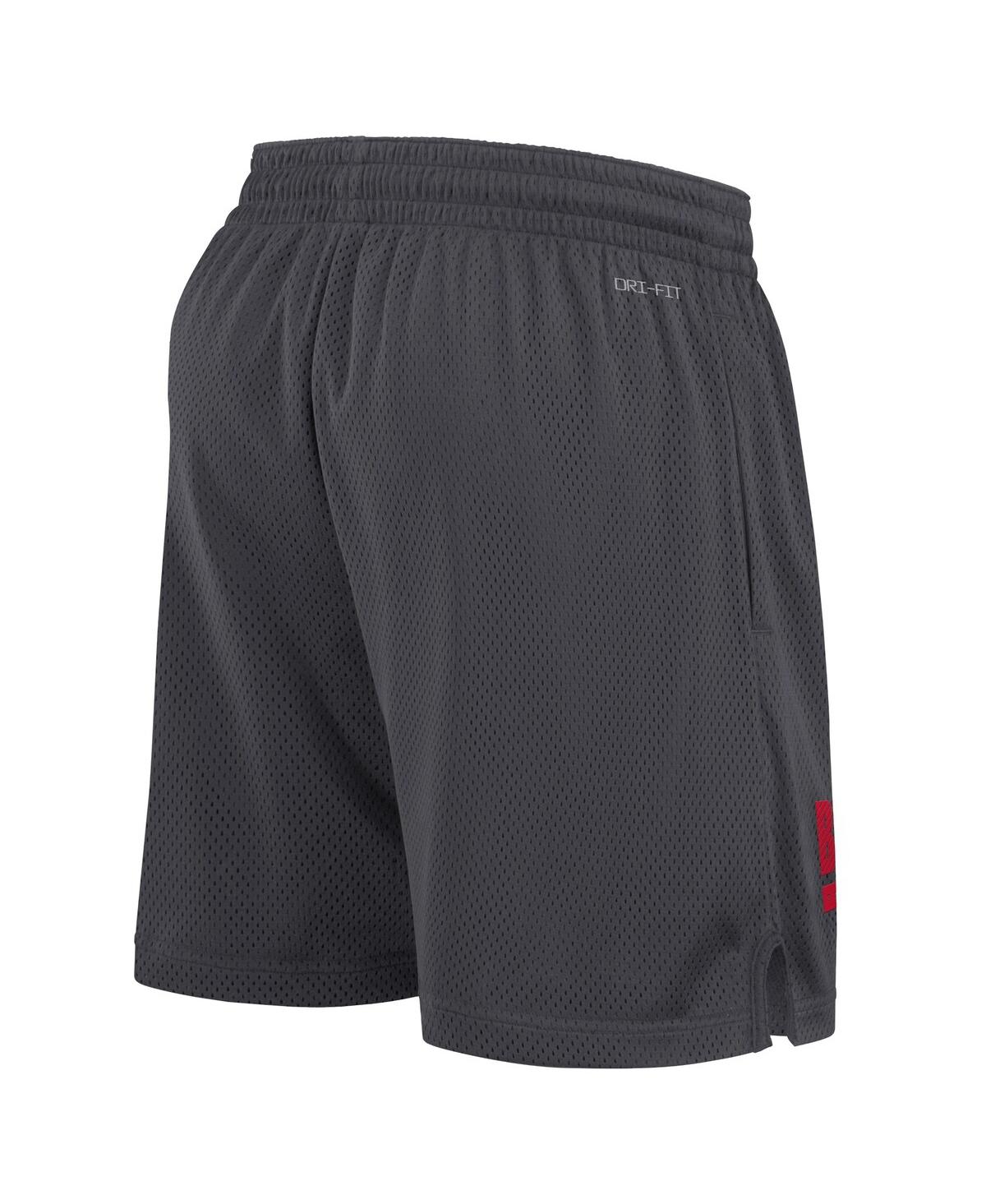 Nike Men's Anthracite Buffalo Bills 2024 Sideline Performance Mesh Shorts In Anthracite,red