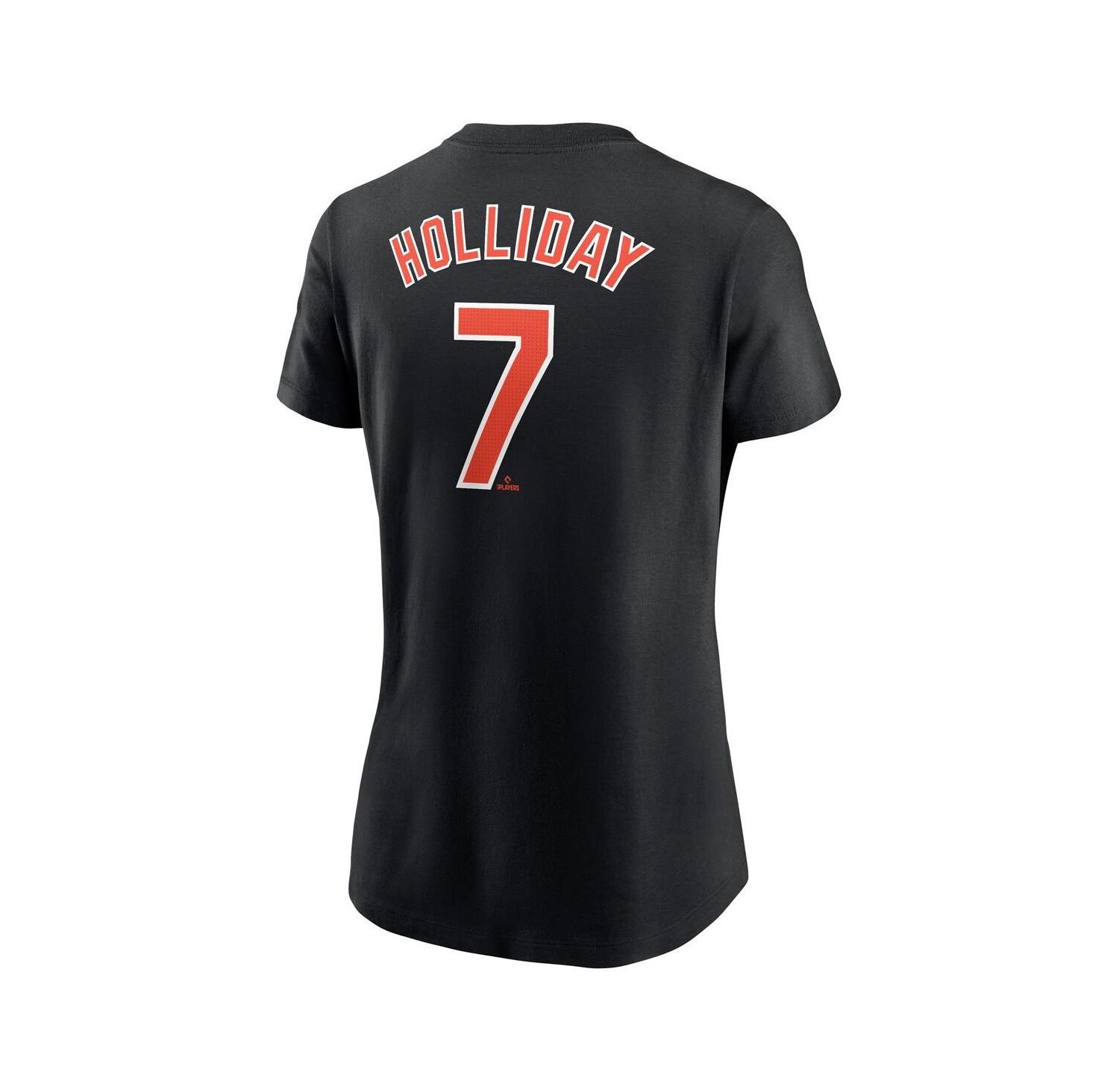 Women's Jackson Holliday Black Baltimore Orioles Fuse Name & Number T-Shirt