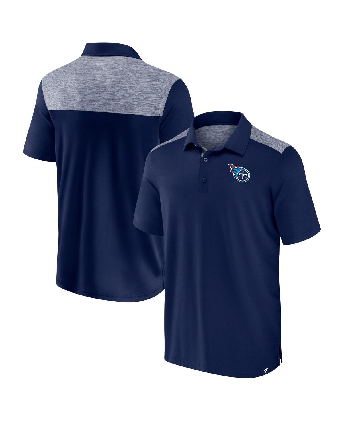 Fanatics Men's Navy Tennessee Titans Long Shot Polo Shirt In Navy