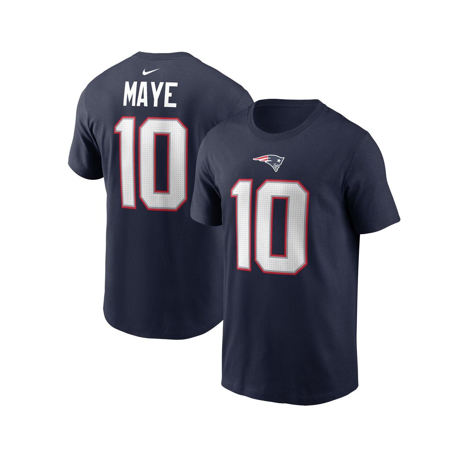 Big Boys and Girls Drake Maye Navy New England Patriots 2024 NFL Draft First Round Pick Fuse Name & Number T-Shirt