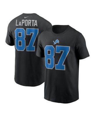 Nike Men's Sam LaPorta Black Detroit Lions Name Number T-Shirt