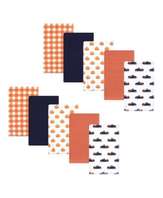Boys Soft Flannel 10-Pack Absorbent Burp Cloths