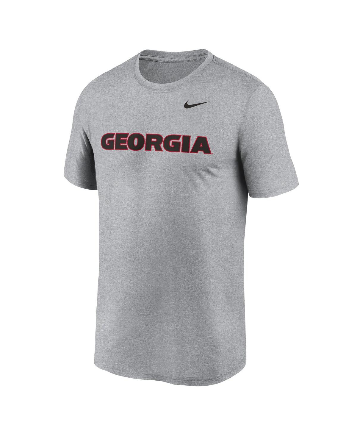 Nike Men's Heather Gray Georgia Bulldogs Primetime Legend Wordmark T-shirt In Heather Gray