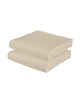 Outdoor Chair Cushion W24''xD24'' Soft, Fade-resistant Polyester, Removable Cover with Hidden Zipper, Adaptable Secure Ties, Set of 2 Available sizes suit your patio, garden, or terrace.