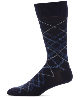 Men's Diagonal Plaid Dress Socks