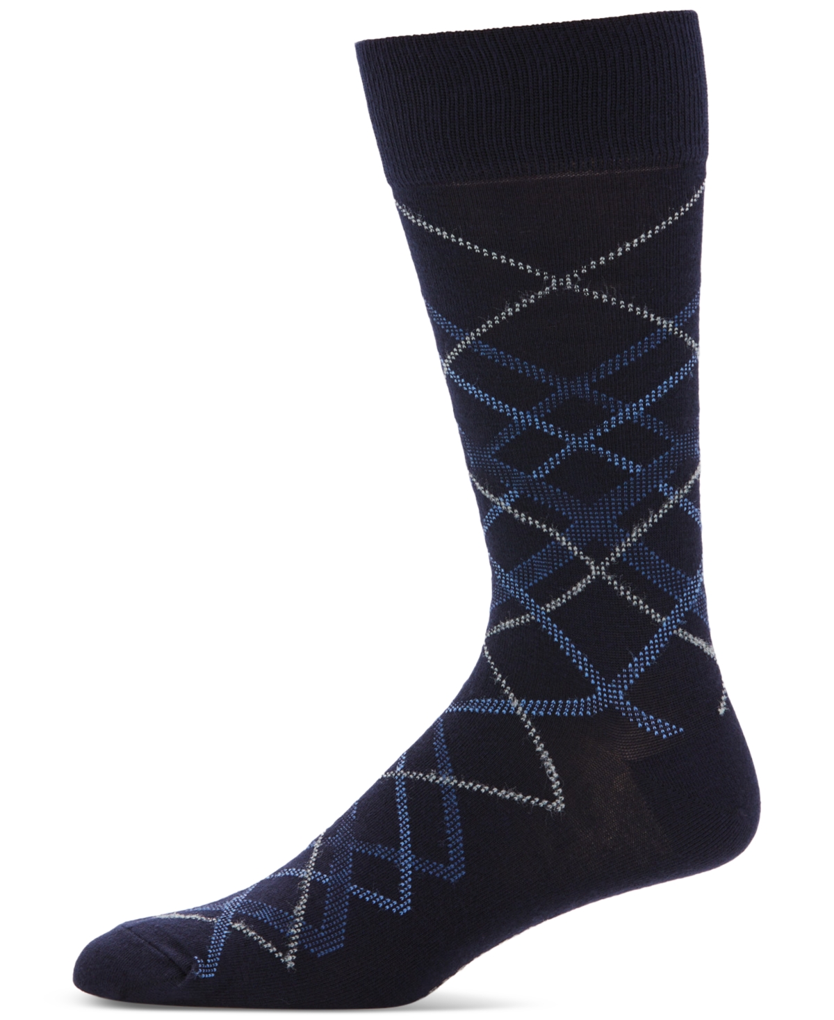 Perry Ellis Portfolio Men's Diagonal Plaid Dress Socks