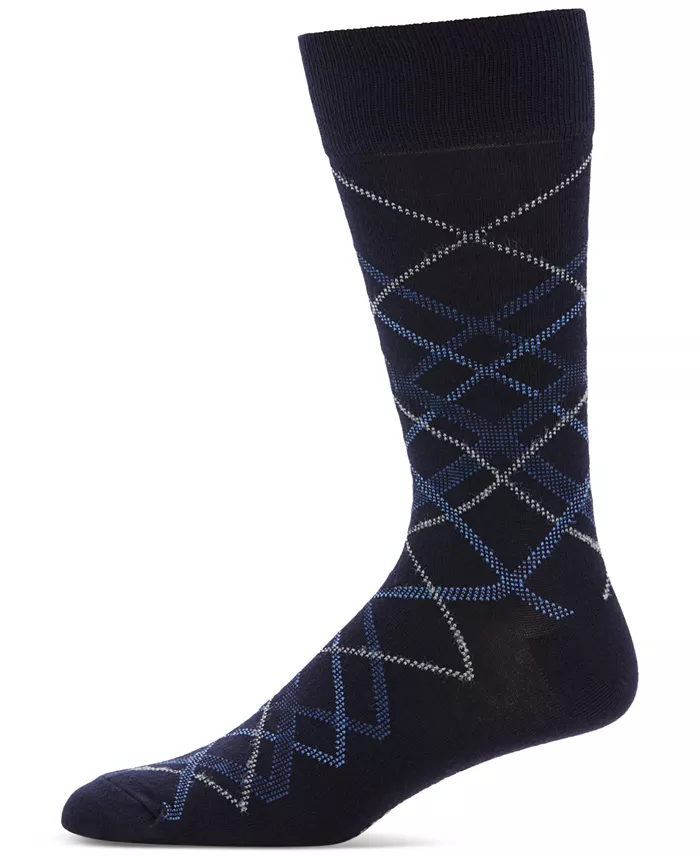 Men's Diagonal Plaid Dress Socks