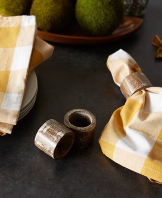 Wood Band Napkin Ring Set of 6