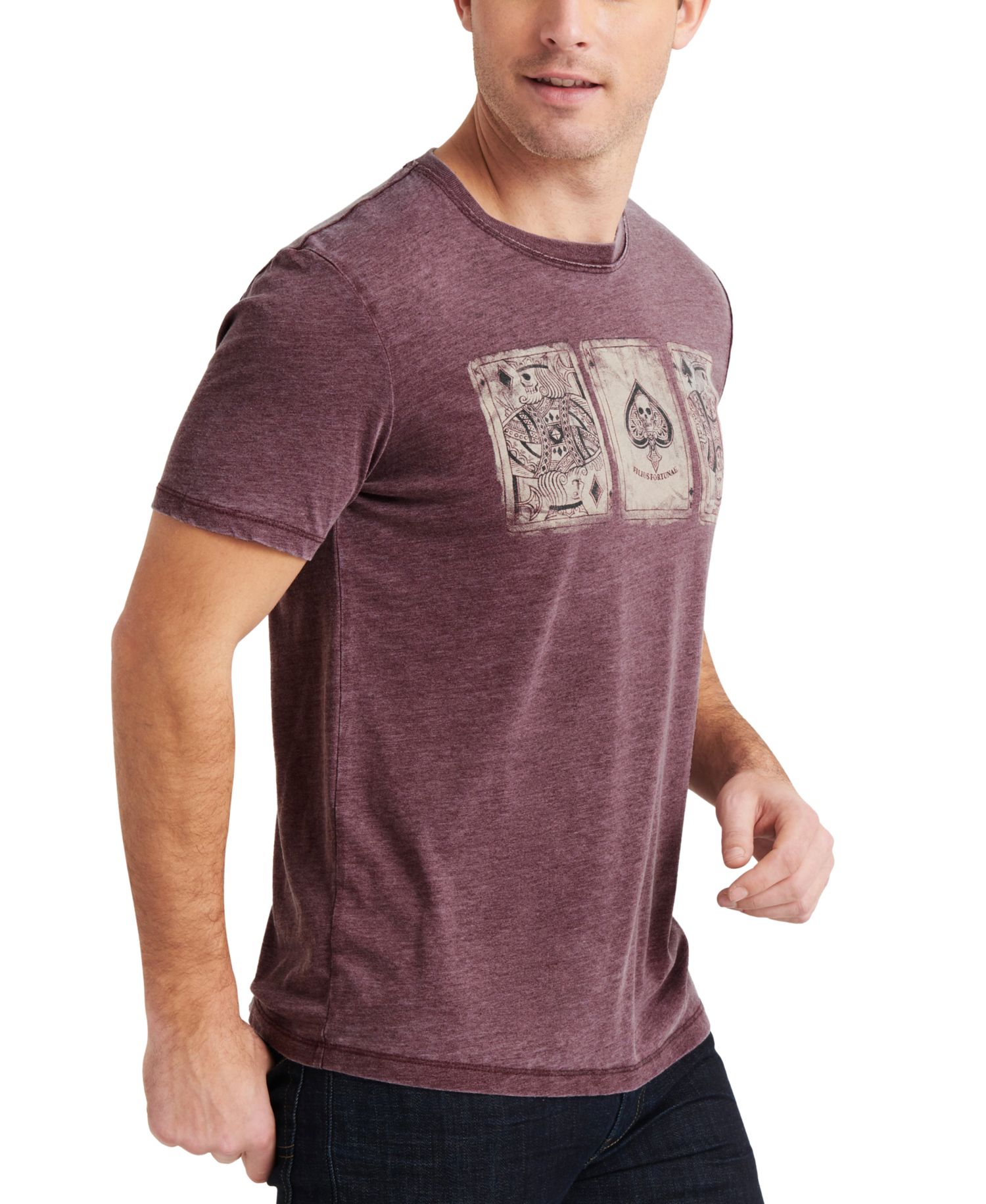 Men's Poker Cards Short-Sleeve T-Shirt, Port Royle Burnout