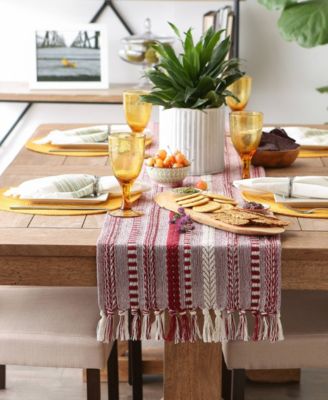 Braided Stripe Table Runner, 15x72 Inches