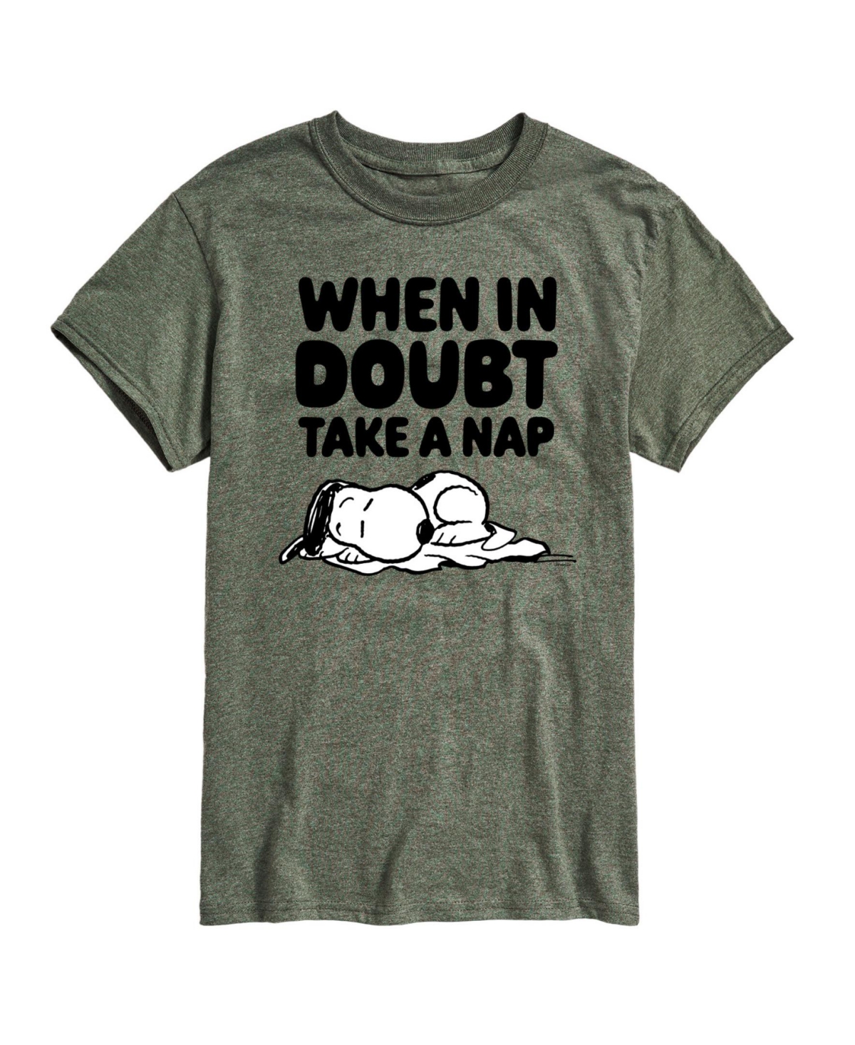 Airwaves Hybrid Apparel Peanuts Nap Mens Short Sleeve Tee In Green