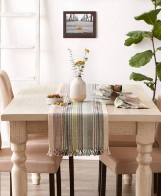 Variegated Fringe Table Runner, 13x72 Inches