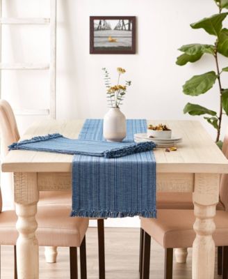 Variegated Fringe Table Runner, 13x72 Inches