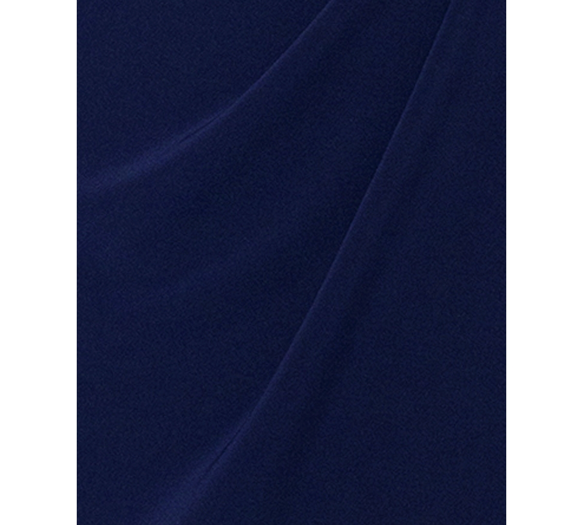 Betsy & Adam Women's Cowlneck Draped Long-Sleeve Gown