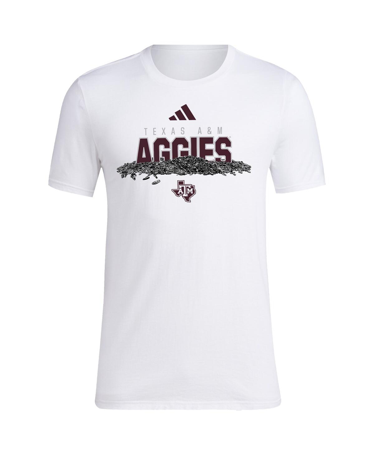 Adidas Men'sTexas A M Aggies Baseball Sunflower Seeds T-Shirt - White