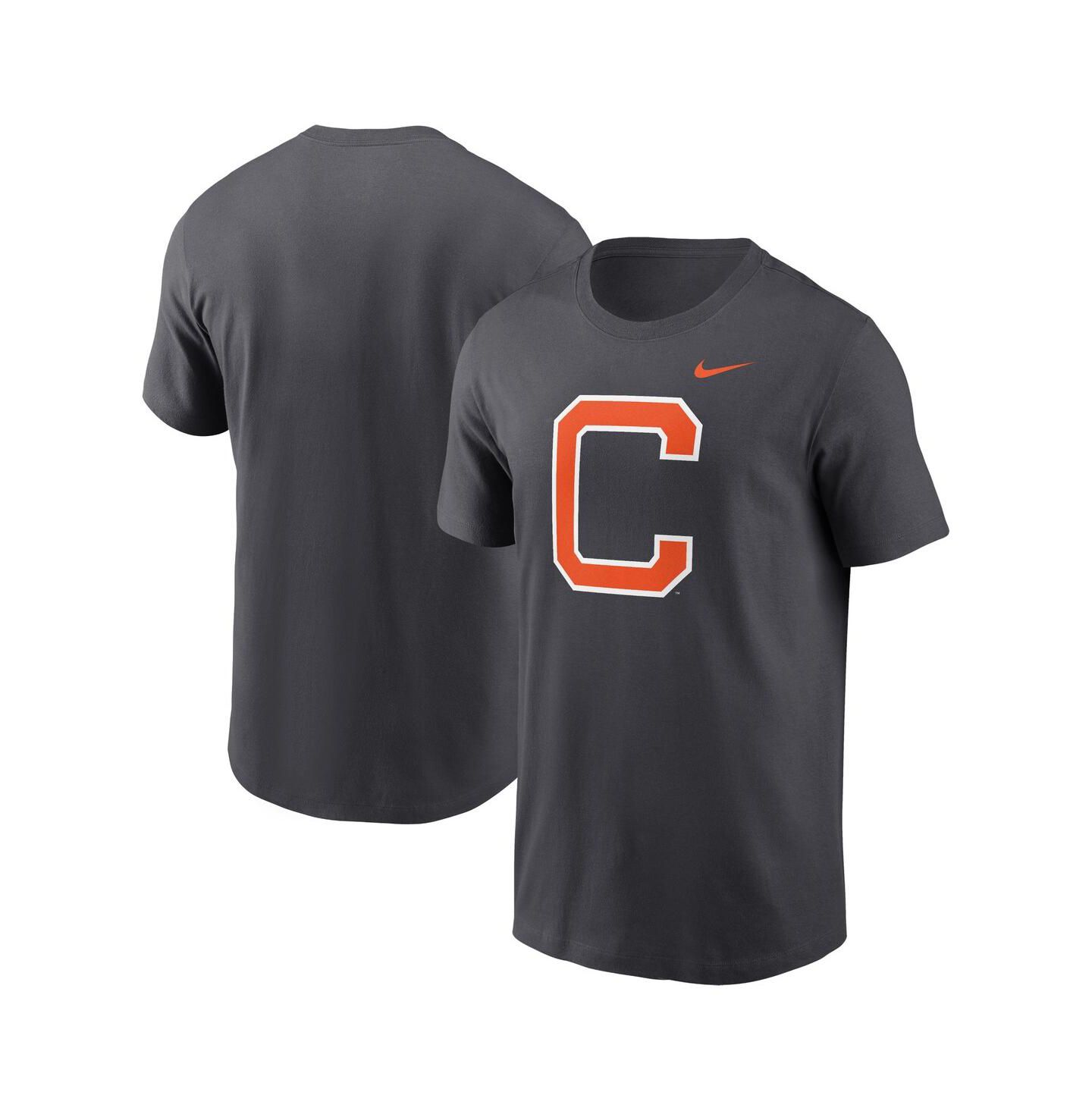 Мужская футболка Nike Anthracite Clemson Tigers Primetime Evergreen Alternate Logo — фото 1