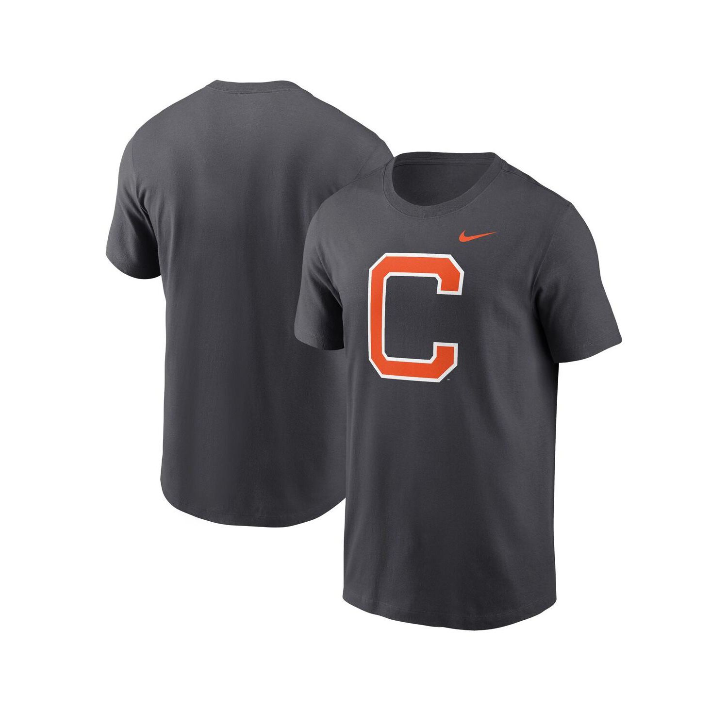 Men's Anthracite Clemson Tigers Primetime Evergreen Alternate Logo T-Shirt