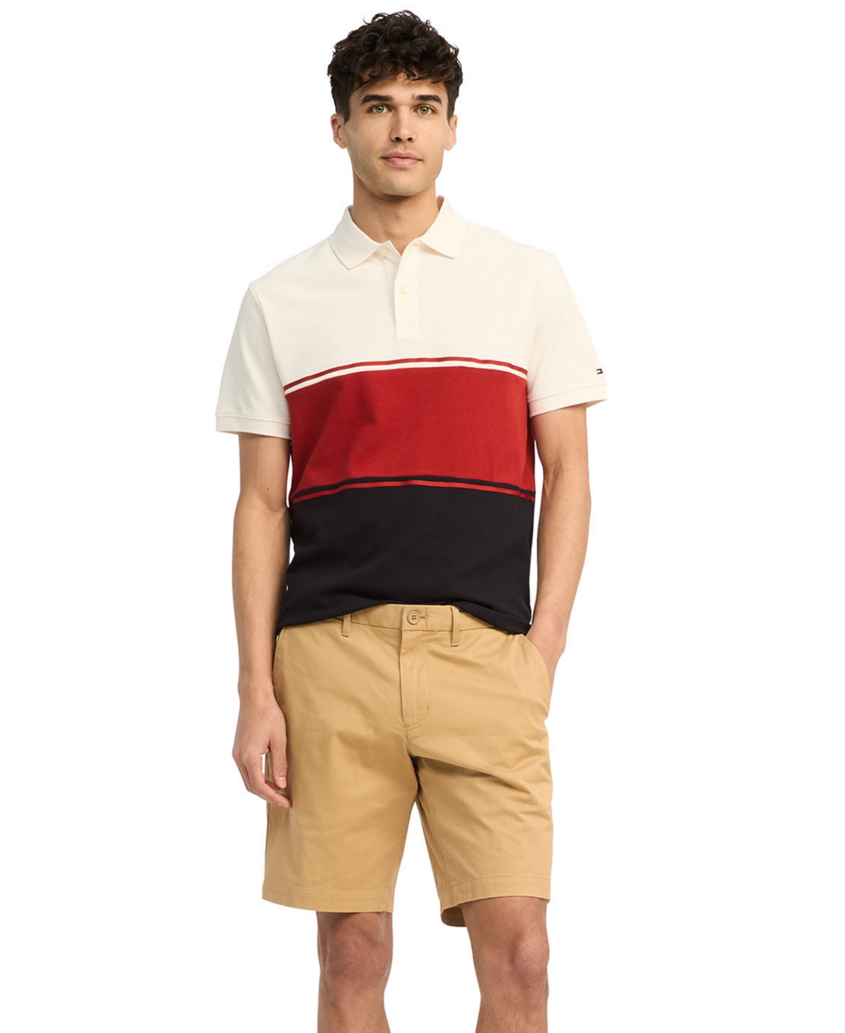 Tommy Hilfiger Men's Regular-Fit Colorblocked Polo Shirt
