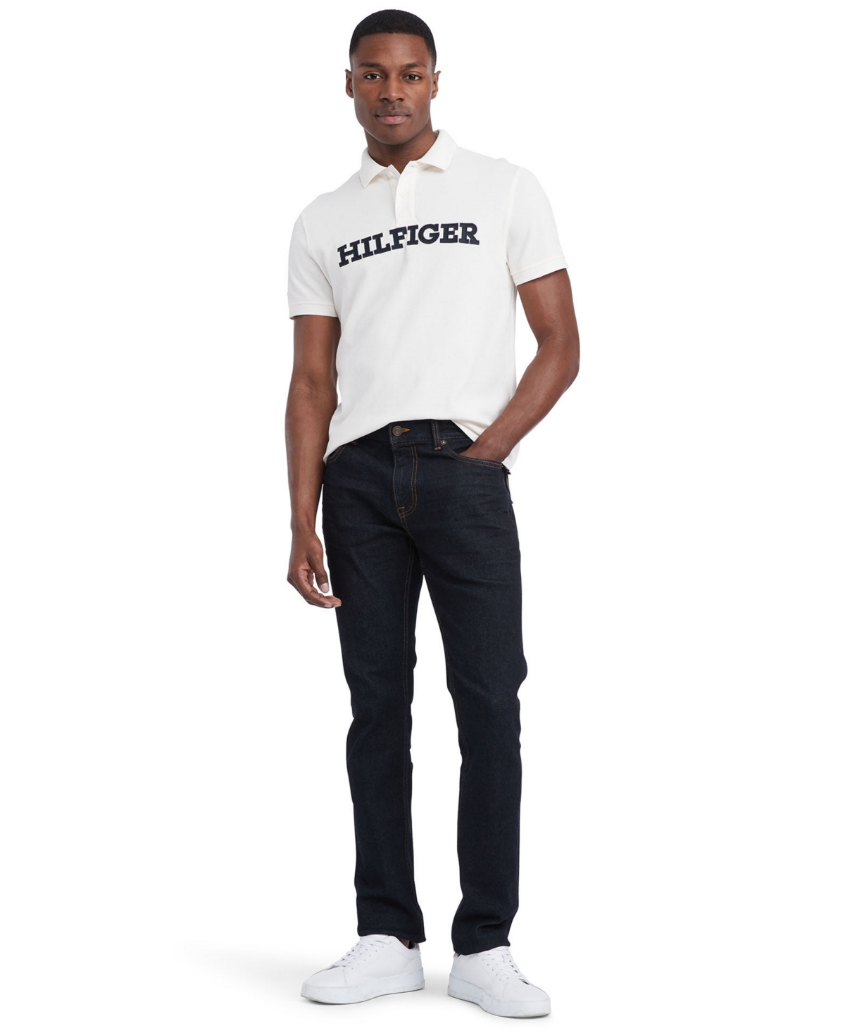 Tommy Hilfiger Men's Regular-Fit Embroidered Monotype Logo Applique Polo Shirt