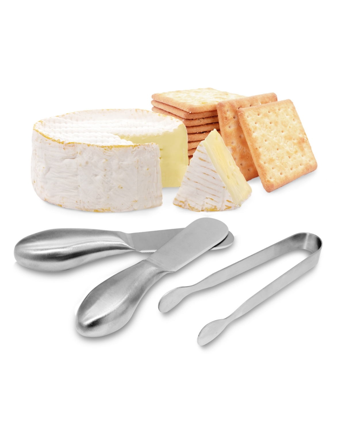 Oggi 3pc 5" Stainless Steel Charcuterie Utensil Set In Stainless Steel