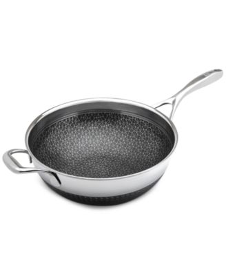 DiamondClad 12" Hybrid Nonstick Stainless Steel Wok with Lid