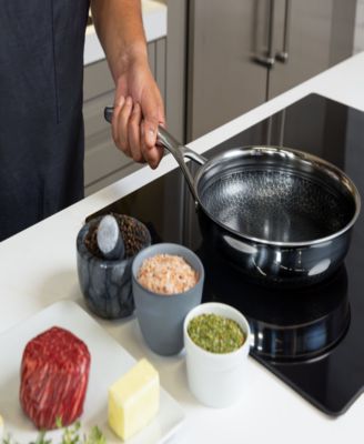 DiamondClad™ 7-Pc. Hybrid Nonstick Stainless Steel Frypan and Wok Set