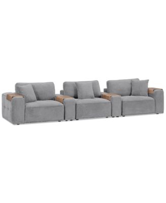 CLOSEOUT! Nycolle 5-Pc. Modular Fabric Sectional with 2 Consoles, Created for Macy's