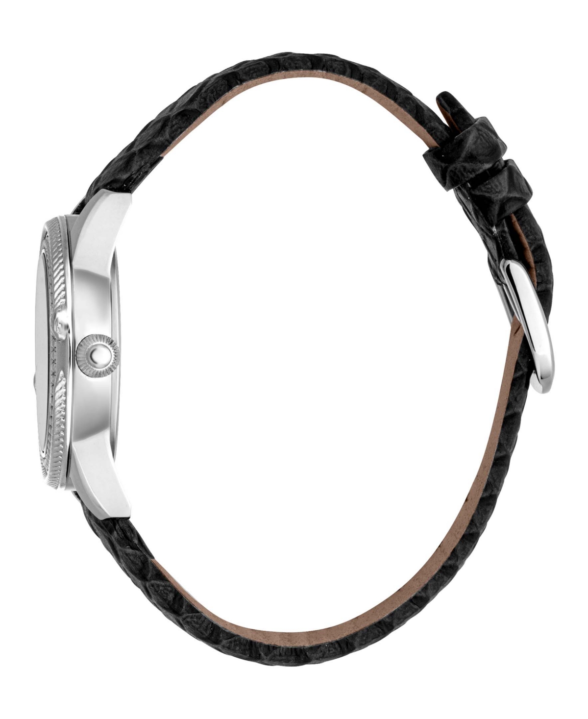 ROBERTO CAVALLI WOMEN'S QUARTZ BLACK LEATHER WATCH 32MM 